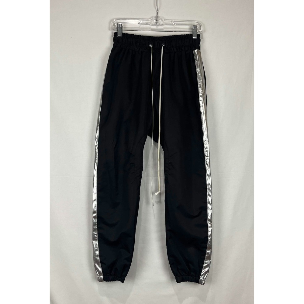 GUC Daniel Patrick Black Silver Parachute Track Pants Los Angeles Men Sz XS